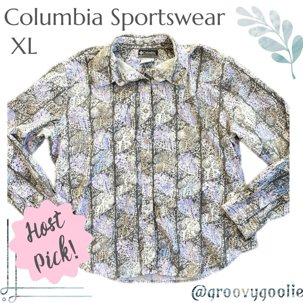 🎉HP!🎉 Columbia XCO Corduroy Snap-Front Long-Sleeve Top Women’s XL